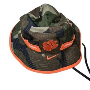 Mens Nike Clemson Tigers Camouflage Bucket Hat Cap Size Small